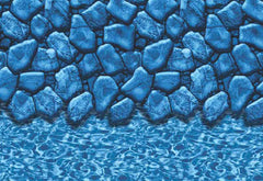 GLI POOL PRODUCTS GLI Pool Products 05-1530OV-BLD-OL-4852 15 x 30 ft. Oval Boulder Overlap Above Ground Pool Liner - 48/52 in. Wall