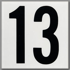 INLAYS INLAYS C611095 Smooth Ceramic Number Tile 6-inch