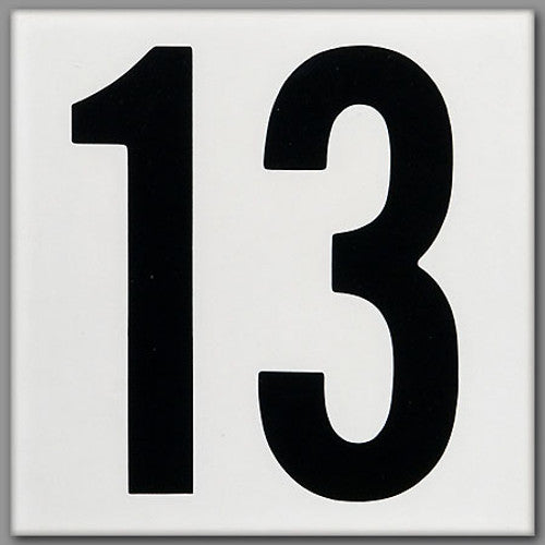 INLAYS INLAYS C611095 Smooth Ceramic Number Tile 6-inch