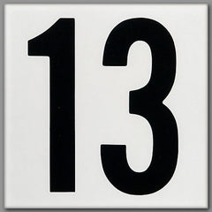 INLAYS INLAYS C611095 Smooth Ceramic Number Tile 6-inch