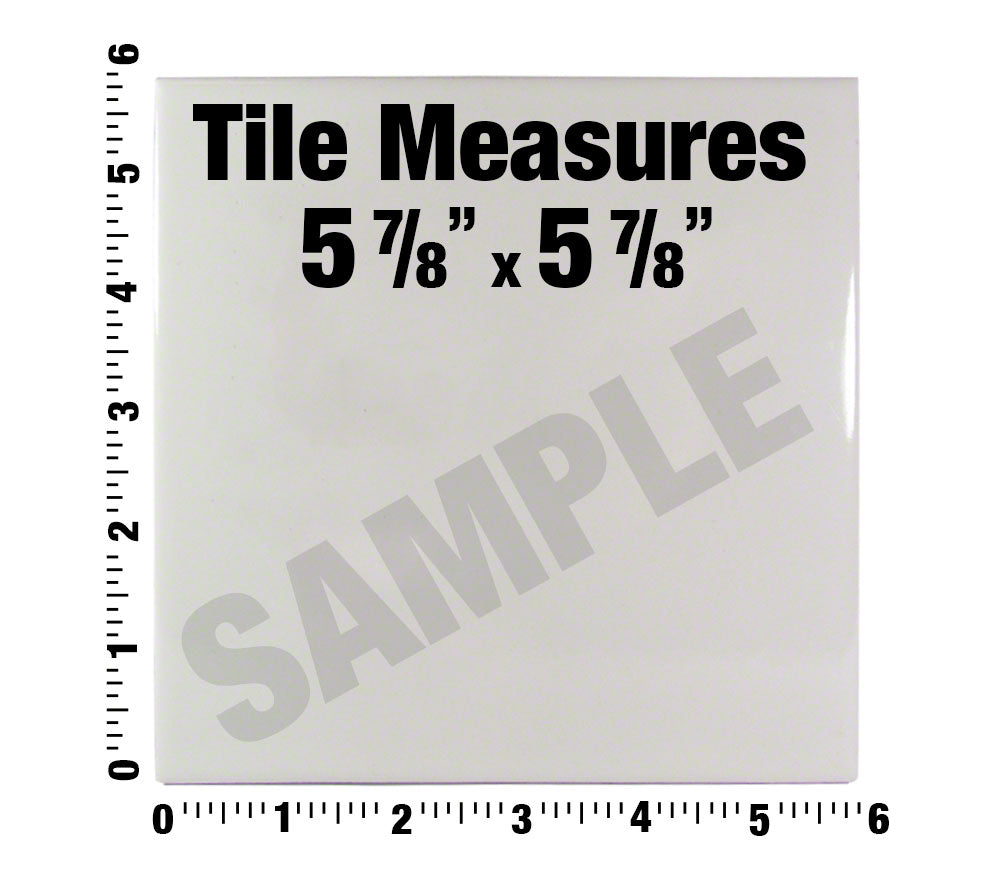 INLAYS Inlays C611711 Ceramic Depth Marker Tile, 6x6 inch