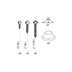 INNOVAPLAS INNOVAPLAS 140-0035 Step I & II Deck Flange Hardware Kit