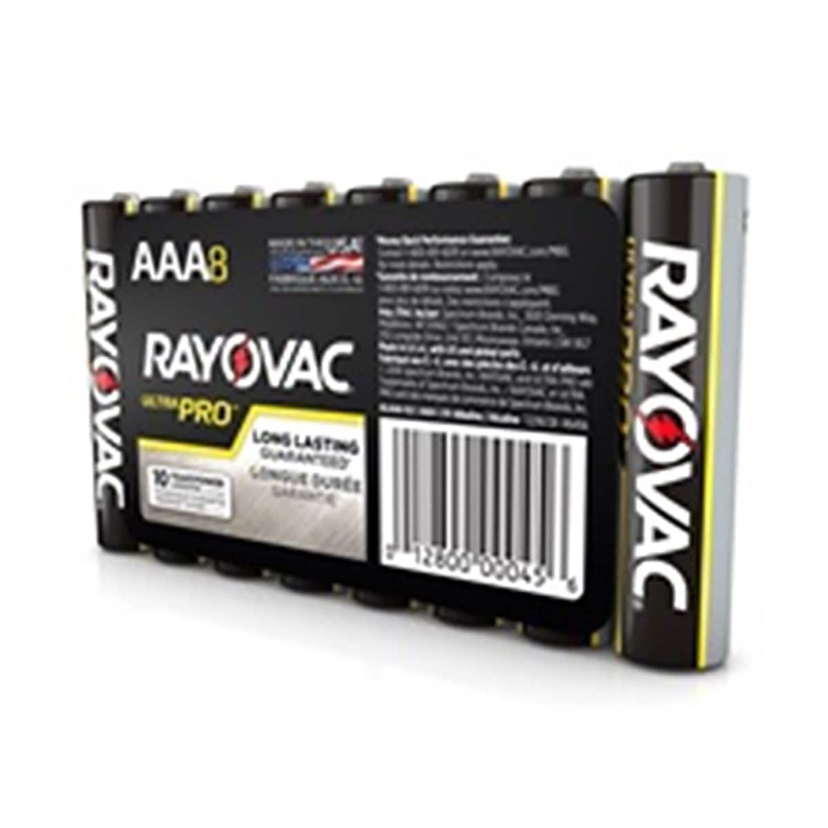 RAYOVAC RAYOVAC ALAAA-8J(AL-AAA) Ultra Pro AAA Alkaline Batteries - 8 Pack