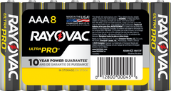 RAYOVAC RAYOVAC ALAAA-8J(AL-AAA) Ultra Pro AAA Alkaline Batteries - 8 Pack