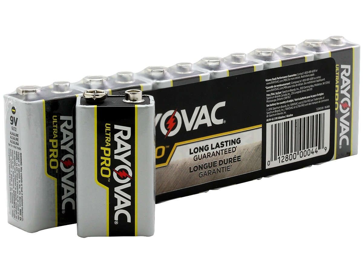 RAYOVAC RAYOVAC AL9V-6J(AL-9V) Ultra Pro 9V Alkaline Battery - 6 Pack