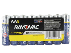 RAYOVAC RAYOVAC ALAA-8J(AL-AA) Ultra Pro AA Alkaline Batteries, 8-Pack