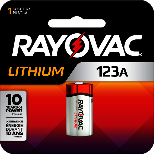 RAYOVAC RAYOVAC RL123A-1G(RL123A-1) CR123A Lithium Photo Battery - 3V