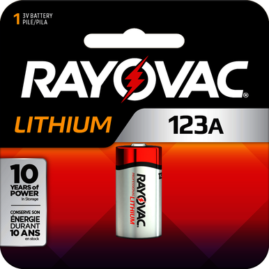 RAYOVAC RAYOVAC RL123A-1G(RL123A-1) CR123A Lithium Photo Battery - 3V
