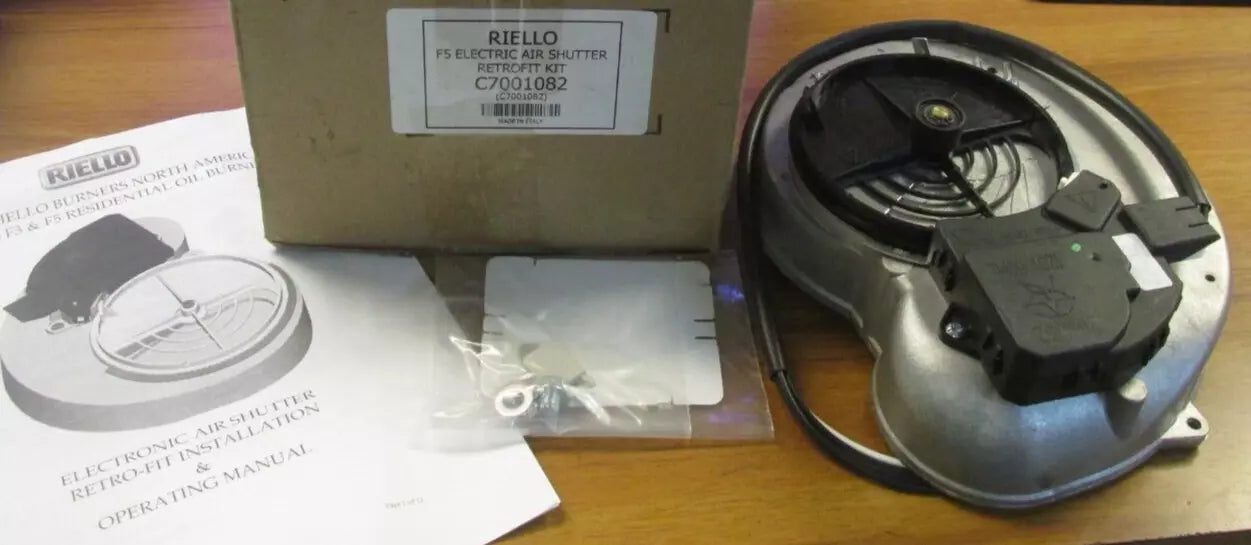 RIELLO Riello C7001082 RIELLO C7001082 F5 Burner Electric Air Shutter Retrofit Kit