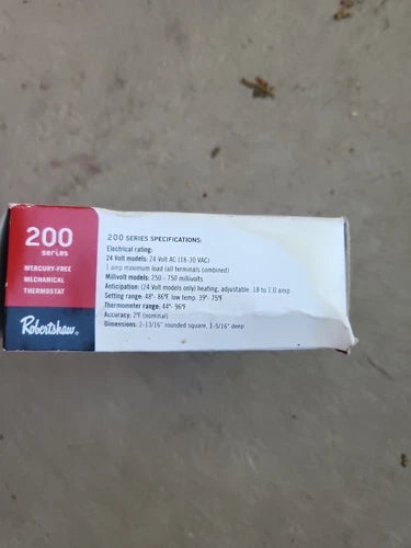 ROBERTSHAW Robertshaw 200-501 Millivolt Heating Thermostat