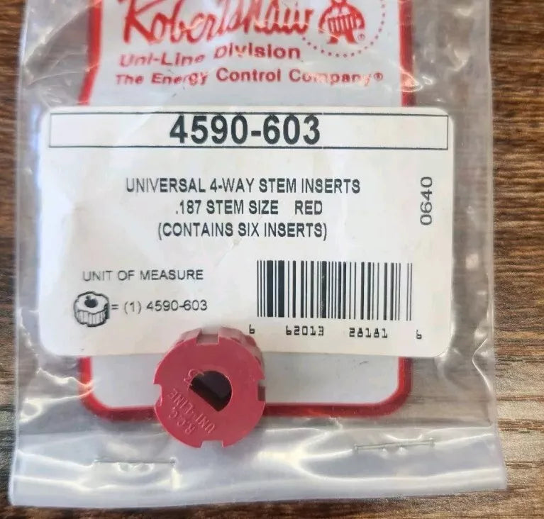 ROBERTSHAW Robertshaw 4590-603 Red Knob Insert - Pack of 6