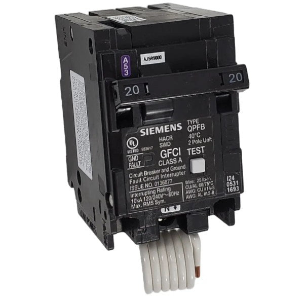 SIEMENS Siemens Q220GF 20 Amp 2-Pole GFCI Circuit Breaker