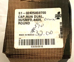 SOURCE 1 SOURCE 1 S1-02425859700 Dual Run Capacitor - 35/5 uF MFD 440V Round