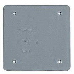 THOMAS & BETTS THOMAS & BETTS E9802CN-CAR Cover, 2-GANG BLANK FS GREY
