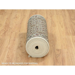 WARM WATER SALES WARM WATER SALES 325425 Ivory Tabriz Mahi Fish Medallion XL Runner Oriental Rug