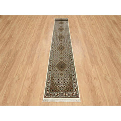 WARM WATER SALES WARM WATER SALES 325425 Ivory Tabriz Mahi Fish Medallion XL Runner Oriental Rug