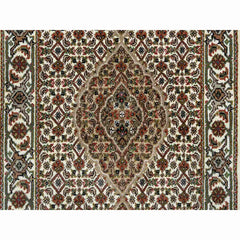 WARM WATER SALES WARM WATER SALES 325425 Ivory Tabriz Mahi Fish Medallion XL Runner Oriental Rug