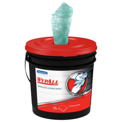 WypAll 91371 9-1/2 x 12 in. Cleaning Wipe in Green and White (Canister of 75)