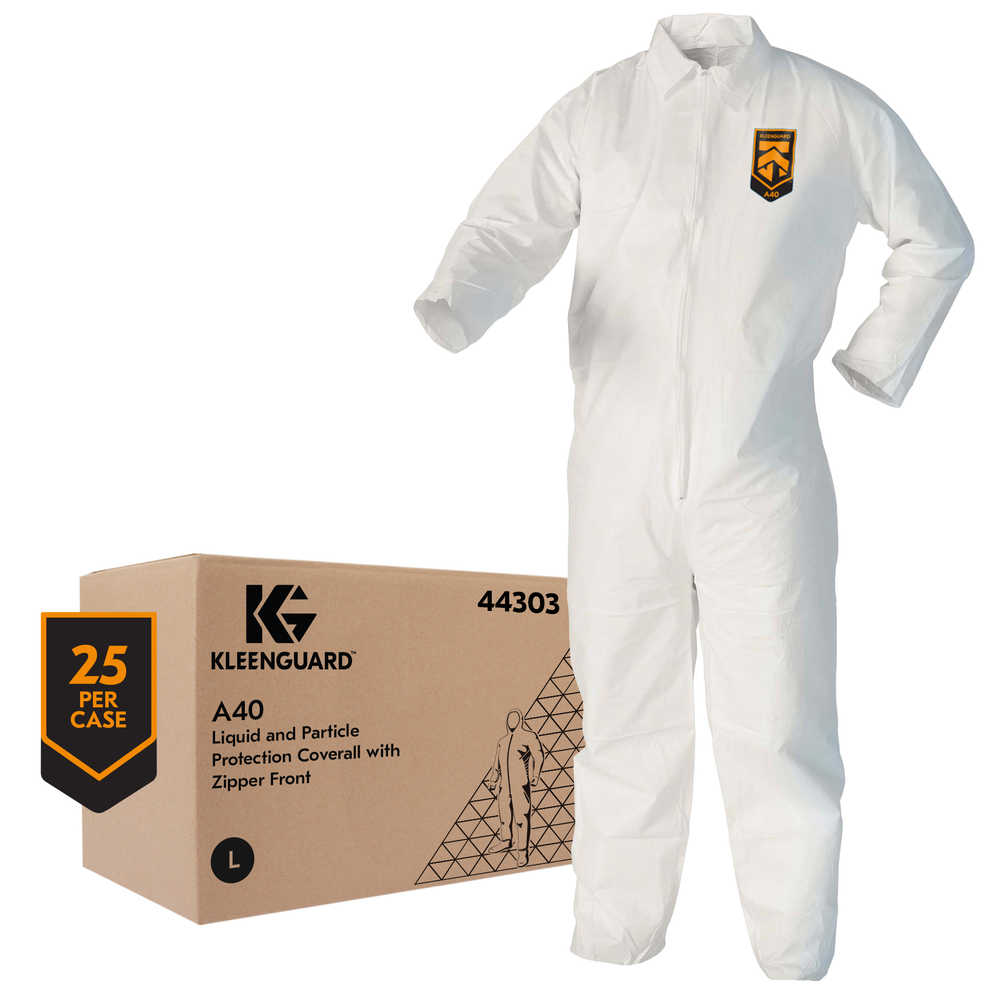 KIMBERLY-CLARK Kimberly-Clark 44303 KleenGuard A40 Coverall Large (25/Case) KIM-44303