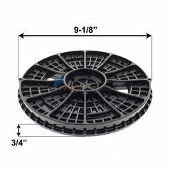 PENTAIR Pentair 516306Z Bermuda Skimmer Lid - Black - 9.25 inch