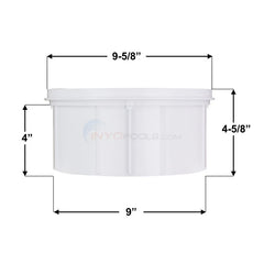 PENTAIR Pentair 516259Z Bermuda Vinyl Extra Deep Deck Collar - White