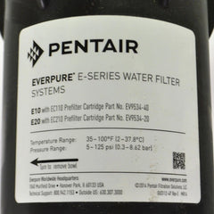 PENTAIR Pentair EV932973 Everpure Triple-7FC Water Filtration System