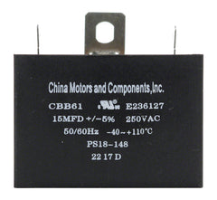 PENTAIR Pentair PS18-148 15 uF 250V Run Capacitor