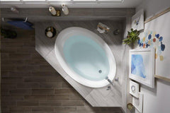 STERLING HVAC Sterling 71331100-0 Lawson 59-15/16 x 42 in. Soaker Drop-In Bathtub with End Drain