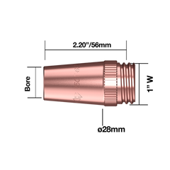 TWECO TWECO 25CT50 MIG Nozzle 1/2 inch