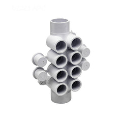 WATERWAY PLASTICS WATERWAY PLASTICS 672-4640B Manifold - 1.5 SPG x 1.5 SKT, (8) 3/4 Ports