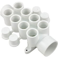 WATERWAY PLASTICS WATERWAY PLASTICS 672-4640B Manifold - 1.5 SPG x 1.5 SKT, (8) 3/4 Ports