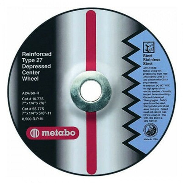 METABO Metabo 616782000 Grinding Wheel 7 inches 1/4 inches 7/8 inches A24R
