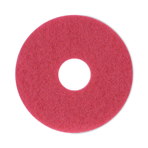 BOARDWALK BOARDWALK BWK4014RED Red Buffing Floor Pads, 14-inch, 5/Case
