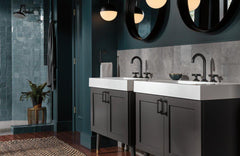 BRIZO Brizo 65375LF-BLLHP Odin Two Handle Widespread Bathroom Sink Faucet in Matte Black