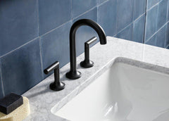 BRIZO Brizo 65375LF-BLLHP Odin Two Handle Widespread Bathroom Sink Faucet in Matte Black