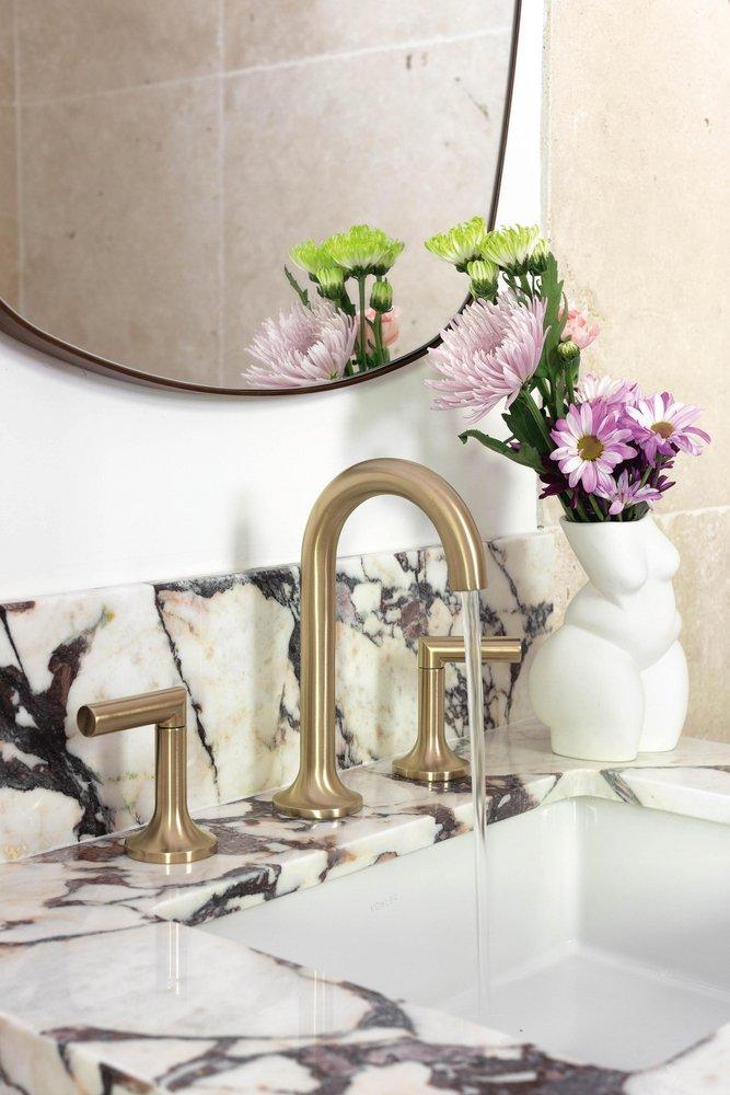 BRIZO Brizo 65375LF-GLLHP Odin Two Handle Widespread Bathroom Sink Faucet in Luxe Gold