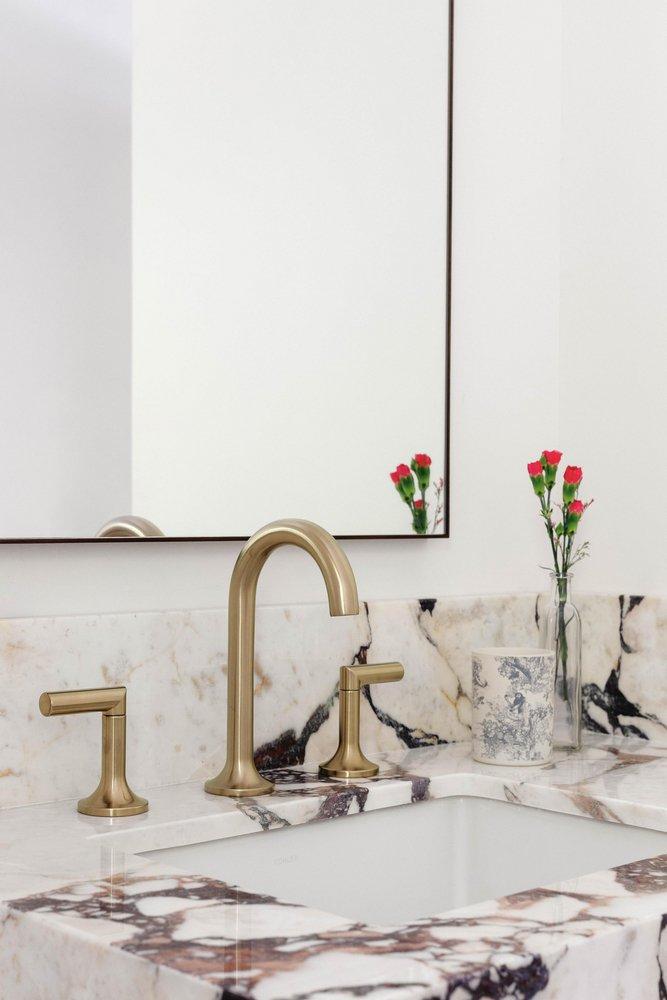 BRIZO Brizo 65375LF-GLLHP Odin Two Handle Widespread Bathroom Sink Faucet in Luxe Gold