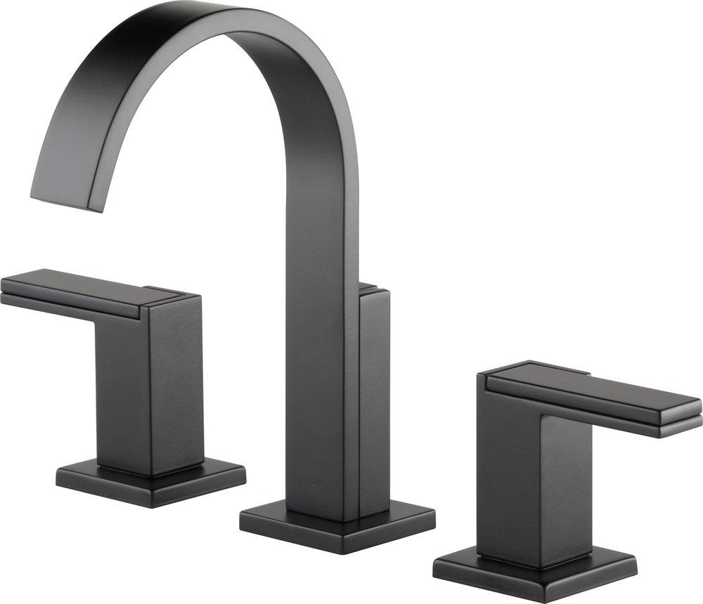BRIZO Brizo 65380LF-BLLHP Siderna Two Handle Widespread Bathroom Sink Faucet in Matte Black (Handles Sold Separately)