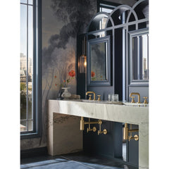 BRIZO Brizo 65332LF-GLLHP Litze Luxe Gold 1.5 GPM 3 Hole Widespread Deck Mount Less Handles Bathroom Faucet
