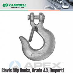 CAMPBELL Campbell T9700624 3/8 Clevis Slip Hook with Latch