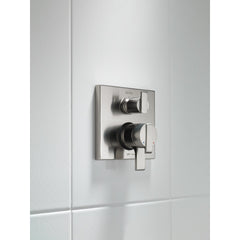 DELTA Delta T27867-SS Angular Modern Monitor 17 Series Valve Trim with 3-Setting Integrated Diverter