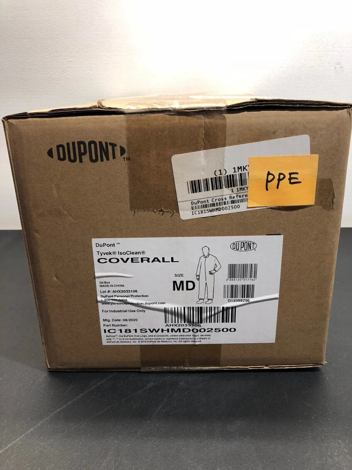 DUPONT DUPONT IC181SWHMD002500 Tyvek IsoClean Coverall