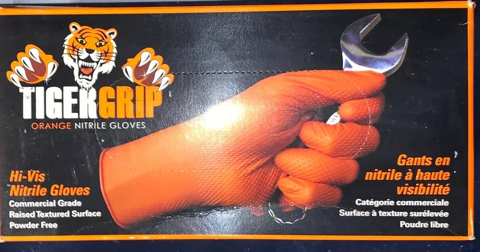 EPPCO ENTERPRISES Eppco Enterprises 8845 Tiger Grip Orange Nitrile Gloves XL