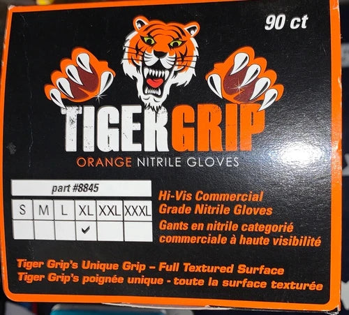 EPPCO ENTERPRISES Eppco Enterprises 8845 Tiger Grip Orange Nitrile Gloves XL