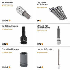 GEARWRENCH GEARWRENCH GWMSBSKCBMM Bit Socket Set