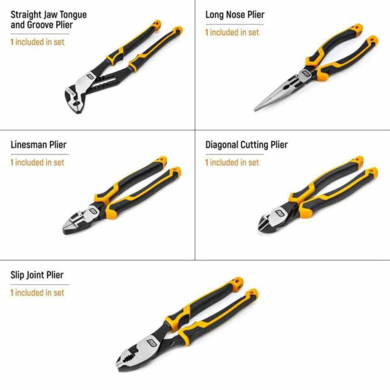GEARWRENCH Gearwrench GWMSPLR01 Pitbull Plier Set 5 Piece