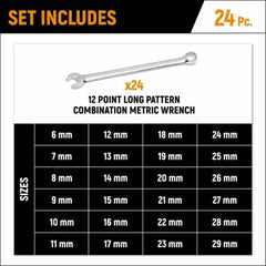 GEARWRENCH Gearwrench GWMSCWL12MM 24-pc Metric Wrench Set 6-29mm