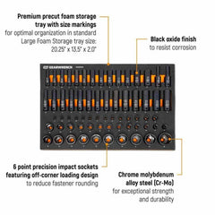 GEARWRENCH GEARWRENCH GWMSISKMM 66-Piece Metric Impact Socket Set