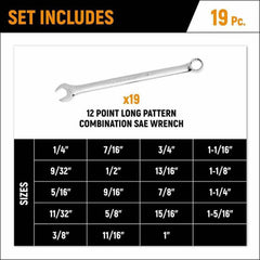 GEARWRENCH Gearwrench GWMSCWL12SAE 19-piece Sae Wrench Set