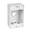 TAYMAC Taymac SB350WH Weatherproof Outlet Box Die Cast Metal 18.3 cu-in 1 Gangs 3 Outlets